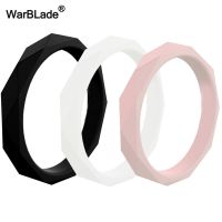 2019 New Fashion 3mm Diamand Shape Silicone Finger Rings For Women Wedding Rings Hypoallergenic Crossfit Flexible Rubber Ring