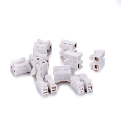 Universal 50pcs Mini 2p CH2 Quick Connector/Cable/Clamp/Terminal Block Spring Connector Wire For LED Light Wire Accessories