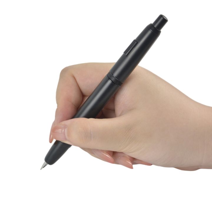 ปากกาหมึกซึมกด-a1-majohn-ปลายปากกา-ef-สีดำด้านโลหะ0-4มม-พร้อมตัวแปลงสำหรับของขวัญนักเรียน