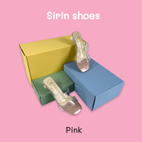 Sirin.shoes รองเท้าผู้หญิง รองเท้าแฟชั่นผู้หญิง ส้นแก้วกลมสูง2นิ้ว สายใสคู่ สวยมากๆ