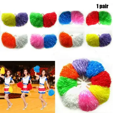 1pc Metallic Foil Cheerleading Poms For Performance - Sports