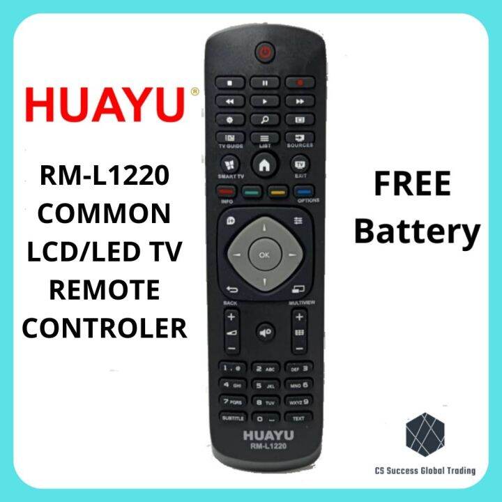 huayu-rm-l1220ทั่วไป-lcdled-เปลี่ยนทีวีควบคุมระยะไกลสำหรับฟิลิปส์