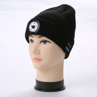 New Bluetooth Music Hat Wireless Call Night Running Outdoor Lighting Emergency Light With Led Light Warm Knitted Hat