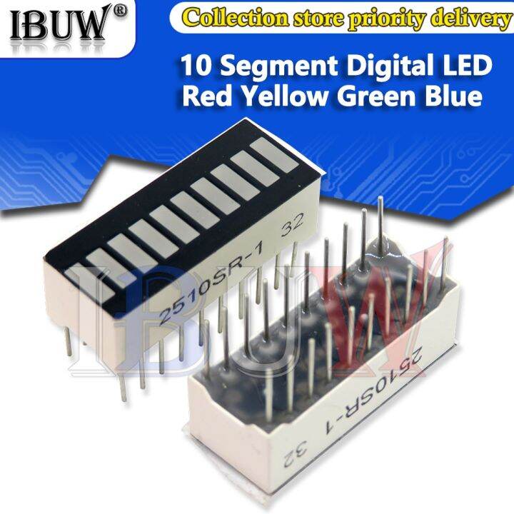 10 Segment LED Bar Graph Display | Brand - Galaxy | Color- Red & Green