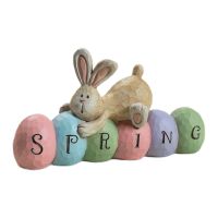 Spring Bunny Tabletopper Easter Decorations Easter Bunny Rabbit Figurine Statue Decoration Decorative Bunny, Cute Craft