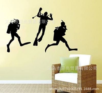[COD] Factory wholesale creative breaststroke combination wall stickers home decoration bedroom living room large quantity and high price