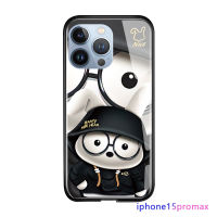 เคสเพชรสำหรับ Apple iPhone 15 Plus 15 Pro 15 Pro Max เคสฝาหลังกระจกเทมเปอร์เคสมันวาวลายกระต่ายแพนด้าน่ารักเด็กผู้หญิงน่ารัก