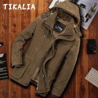 ฤดูหนาวแจ็คเก็ตชาย Thicken Hooded Parka แจ็คเก็ตทหารฤดูหนาวสภาพอากาศหนาวเย็นเก็บ Warm เสื้อกันหนาวผู้ชายพลัสขนาดเสื้อแจ็คเก็ตและเสื้อโค้ท