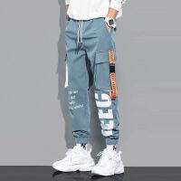 2023ใหม่ Mens Harajuku แฟชั่นกางเกง Cargo Streetwear Joggers Casual Elastic เอวกางเกง...