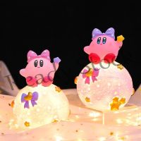 【hot sale】 ۩✾ B09 Pink Kirby Figure Moon Night Light Sanrio Kawaii 3D Cartoon Ornament Cute Beauty Bedroom Bedside LED Light Lamp Decoration Gift