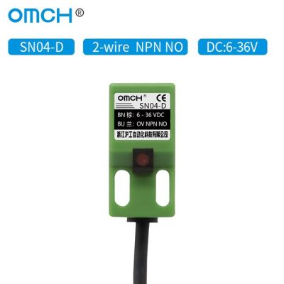 Omch Sn04n Sn04-N มีชื่อเสียง4มม. เซนเซอร์ Npn สวิตช์เหนี่ยวนำในระยะ3สายไม่มี6-30V