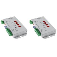 2X RGB LED Controller T1000S SD Card 2048Pixels Controller for WS2801 WS2811 WS2812B SK6812 LPD6803 DC5-24V