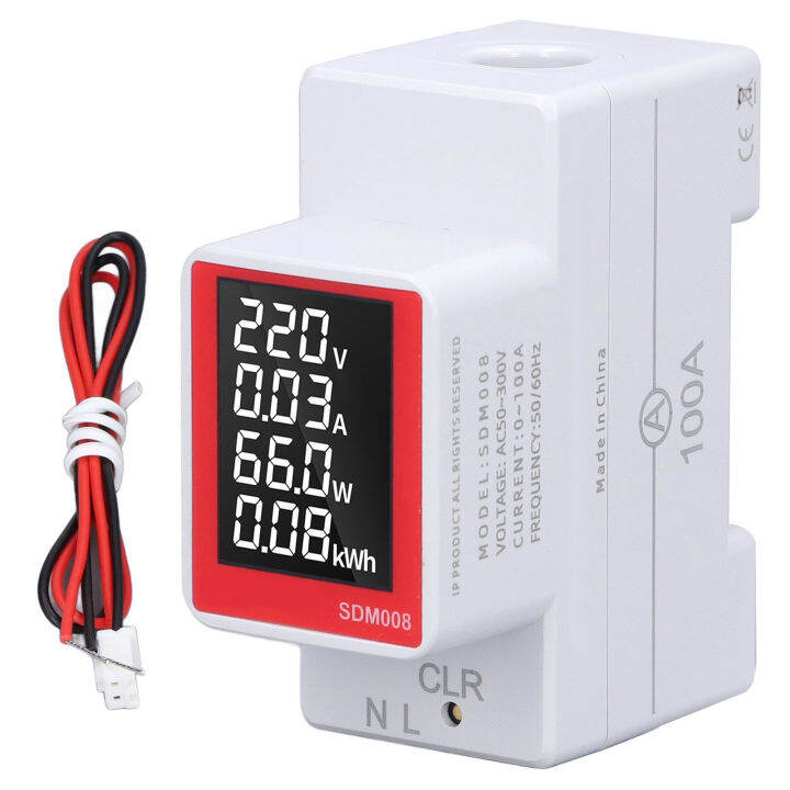 ac-digital-display-meter-rail-type-power-voltmeter-energy-reset-ฟังก์ชั่นเคลียร์-ac50-300v