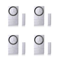 4Pcs Wireless Home Security Burglar Alarm, Magnetic Sensor Door Window Alarm Pool Door Alarm for Kids