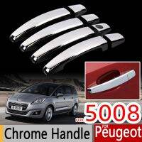 For Peugeot 5008 Chrome Handle Covers Trim Set Of 4Pcs Car Essories Stickers Car Styling 2009 2010 2011 2012 2013 2014 2015