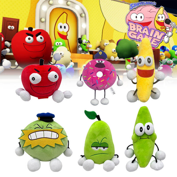 Desenhos animados Shovelware Brain Game Roblox Stuffed Plush Brinquedos  Soft Apple Banana Donut Dolls para Meninas Baby Kawaii Birthday Gifts -  AliExpress