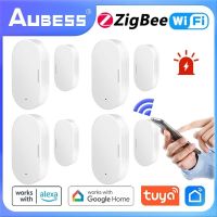 【LZ】ﺴ❂  Aubess Tuya Smart Zigbee Door Sensor Door Open/Closed Detector Home Alarm Security Protection Compatible With Smart Life Tuya