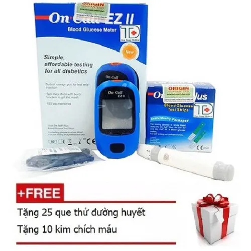 [HCM]Máy đo đường huyết On Call EZ II TẶNG KÈM 25 Que thử