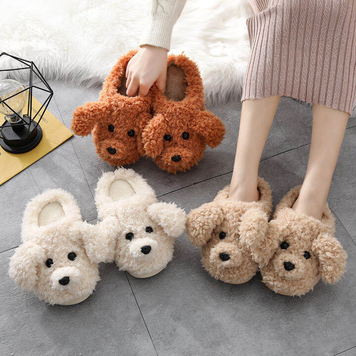 winter-teddy-dog-cotton-slippers