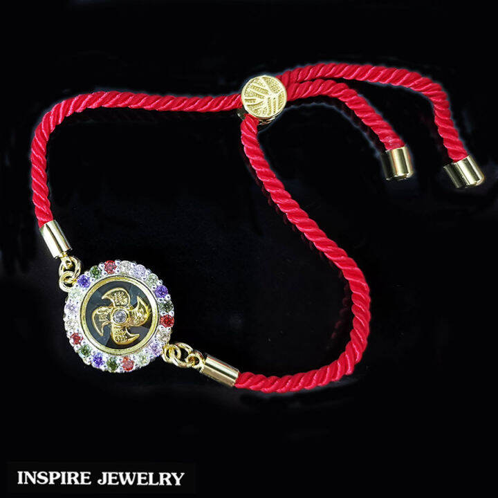 inspire-jewelry-สร้อยข้อมือกังหัน-นพเก้า-สามารถปรับขนาดได้-นำโชค-แชกงหมิว-เสริมดวง-อายุยืน-ปราศจากภัยทั้งปวง-เงินทองไหลมาเทมา