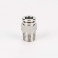 6mm 8mm 10mm 12mm 14mm 16mm To 3/4 quot; BSP Male Thread 304 Stainless Steel One Touch Air Pneumatic Fitting Quick Connector