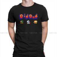 Large mens short sleeves Dig Dug Hipster Tshirts Arcade Game Male Style T 4XL.5XL.6XL