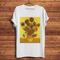 Vincent Van Gogh The Starry Night Rhone Sunflowers Almond Tree Wheat Field Irises Artistic T Shirt Tee