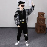 KWVW 4-18 Year New Spring Boy Clothes Hooded Coa Long Sleeve Comfortable Kids Sportswear Outdoor Casual Sport Children Clothing