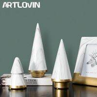 [VIVI decorations] ARTLOVIN นอร์ดิกสไตล์เรียบง่ายต้นคริสต์มาสกระเบื้องเซรามิกหินอ่อนสีขาวตกแต่งห้องนั่งเล่นตกแต่งบ้านของตกแต่งคริสต์มาส