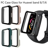 สำหรับ Huawei Band 8 7 6 PC แข็ง + กระจกปกป้องหน้าจอฟิล์มติดเครื่องกรอบผิวนอกสำหรับ Band8 Huawei/7/6