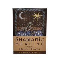 Shamanic Healing Oracle การ์ดการทำนายโชคชะตาการเล่นเกมไพ่ทาโรต์44แผ่นเกมไพ่ทาโรต์เกมความบันเทิงในครอบครัวปาร์ตี้เกมกระดาน