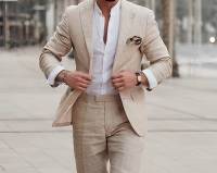 Linen Suit - Men Suit - Men Linen Suit - Linen Groom Suit - Linen Suits - Men Wedding Suit - Men Wedding Clothing - Suit For Groomsmen