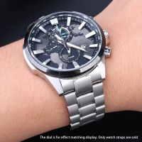 สายนาฬิกาข้อมือสายเหล็กสแตนเลสสำหรับผู้ชาย,สายรัดข้อมือสำหรับ Casio EFR-526/303/304/530/556/552 BEM-506ชาย/501ขนาด20มม. 22มม. 24มม.