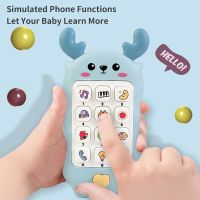 Baby Phone Model Music Sound Telephone Sleeping Toys With Teether Simulation Phone Kids Infant Early Educational Toys Kids Gifts