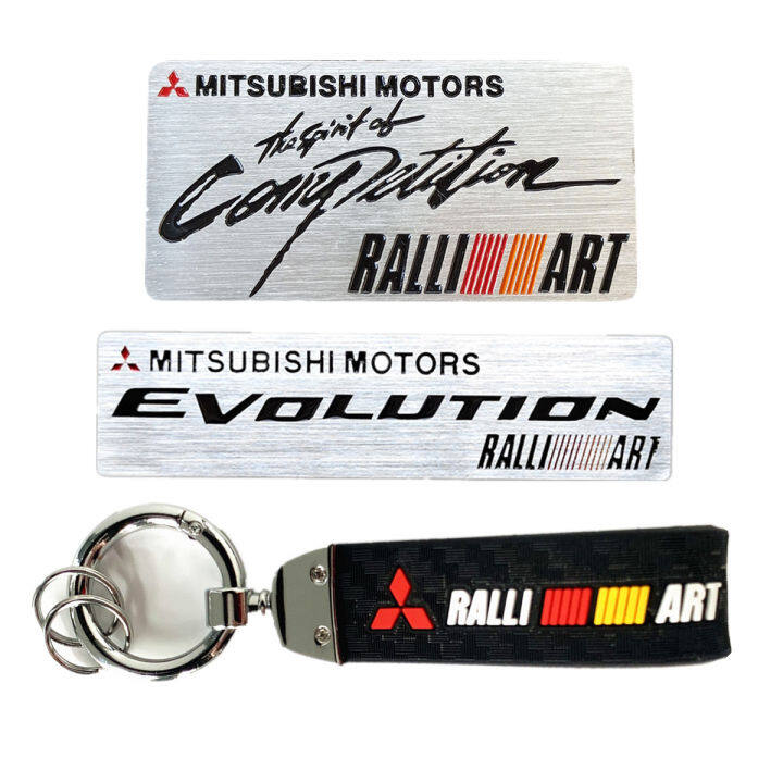 สติกเกอร์-mitsubishi-สติกเกอร์รถดัดแปลงโลหะ-ralliart-รถแรลลี่หางมาตรฐานเหมาะสำหรับรถแลนเซอร์-outlander-pajero-jinxuan