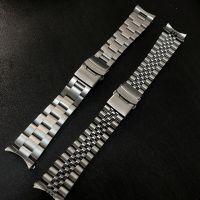 316L Stainless Steel Oyster Watchband for Seiko Men Watch Accessories Solid Jubilee Bracelet Curved Strap 18/19/20/21/22/23/24mm