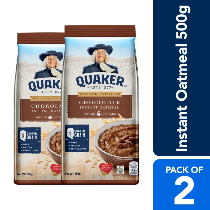 Quaker Flavored Oatmeal Chocolate 500g (Pack of 2) | Lazada PH