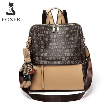 Foxer Printy Women PVC Backpack with Adjustable Shoulder Strap