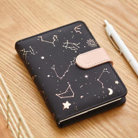 2022 Notebook Agenda Plan Starry Sky Pattern A6 Small Diary Simple And Daily And Monthly Plan Leather Agenda Hand Account Diary
