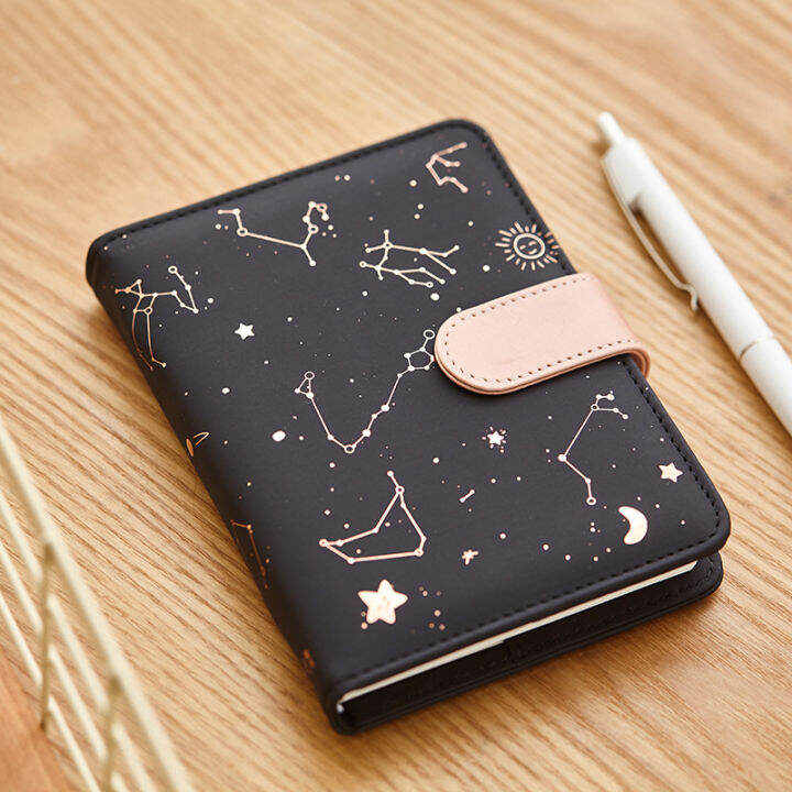 agenda-2023-planner-notebook-undated-starry-sky-a6-small-diary-fullyear-planner-undated-daily-amp-monthly-plan-soft-leather-cover