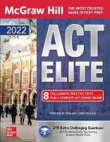 หนังสืออังกฤษใหม่ McGraw-Hill Education ACT ELITE 2022 [Paperback]