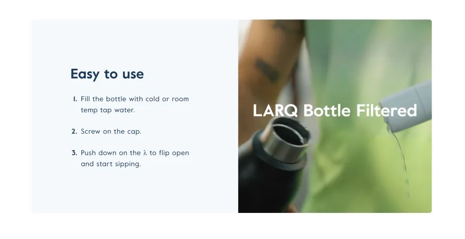 LARQ Bottle Filtered - Insulated Stainless Steel Water Bottle BPA Free with  Nano Zero Technology and…See more LARQ Bottle Filtered - Insulated