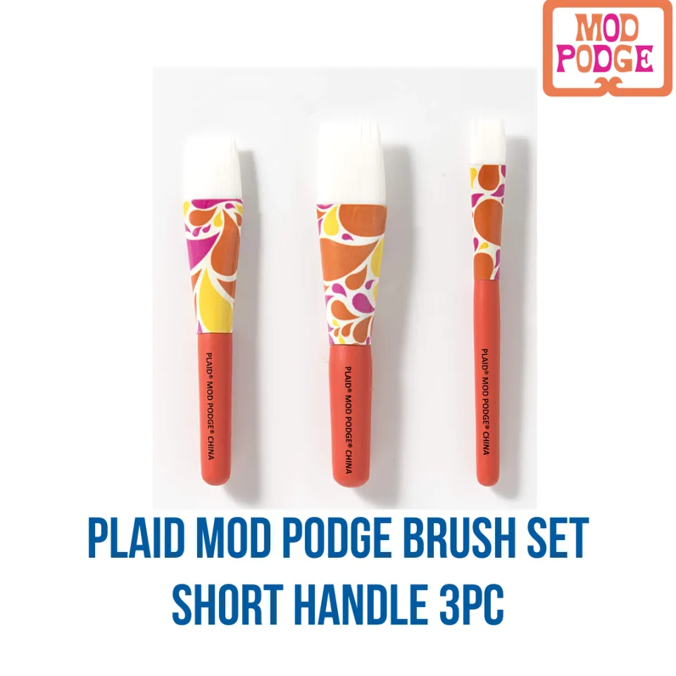 Mod Podge Short Handle Brush Set; 3pc