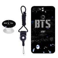 BTS เคสโทรศัพท์สำหรับ Lenovo K5 Play ซิลิคอนนุ่มกรณีเดียวกันรูปแบบแหวนและเชือก