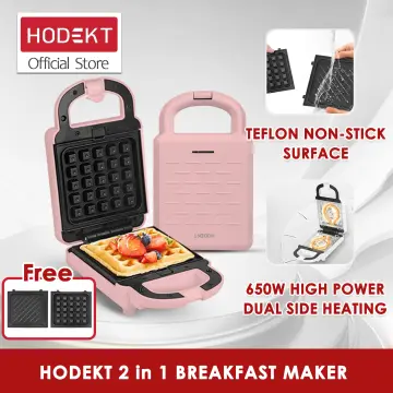 3-in-1 Breakfast Maker - Pink in 2023  Breakfast maker, Breakfast sandwich  maker, Breakfast machine