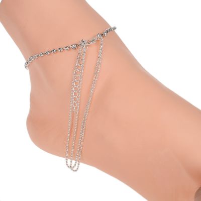 Women Beach Foot Ankle Silver Sandal Bracelet Chain Anklet