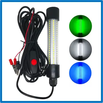 LED Underwater Light Lamp 12V 1200LM Waterproof For Submersible Night  Fishing Boat Outdoor Lighting White Warm Green Blue Lights