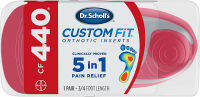 Dr. Scholls Custom Fit Orthotic Inserts, CF 440, Red Red 1 Pair (Pack of 1)