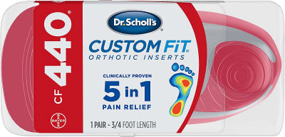 Dr. Scholls Custom Fit Orthotic Inserts, CF 440, Red Red 1 Pair (Pack of 1)