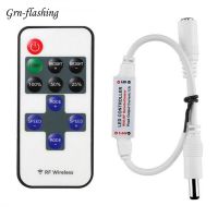 ✷ DC 5V 12V 24V RF Wireless Remote controller 11 Keys Single Color Led Strip Dimmer For SMD 5050 2835 3014 5630 LED tape Lights